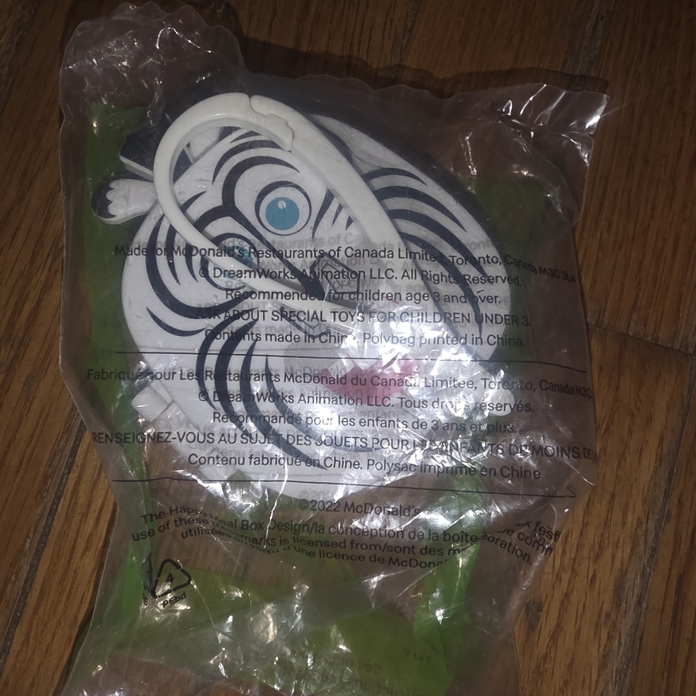 Dreamworks Favourites Madagascar Marty 2022 McDonald's Happy Meal Toy NIP